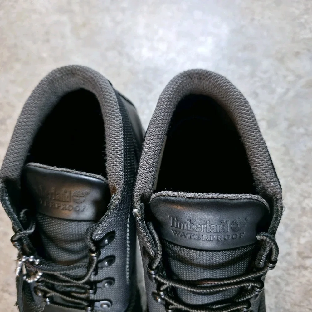 Timberland Campsite Mens Size 8 Triple Black Waterproof Leather Chukka‎ Boots